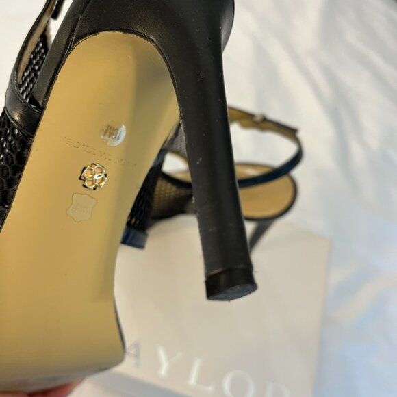 Ann Taylor "Leigh" Mesh Slingback Black Sandals - Size 10M - Picture 10 of 15